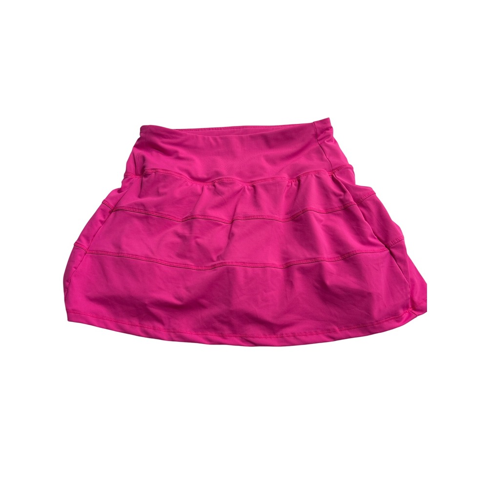 Lululemon Pace Rival Skirt Pink Tiered Athletic Tennis Skort Womens Size 4 XS